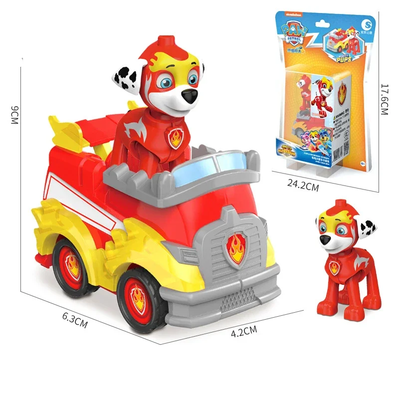 Paw Patrol Toy Supercar Chase Skye Marshall Pull Back Cars Playset Building Blocks Action Figure Children Toys Christmas Gift