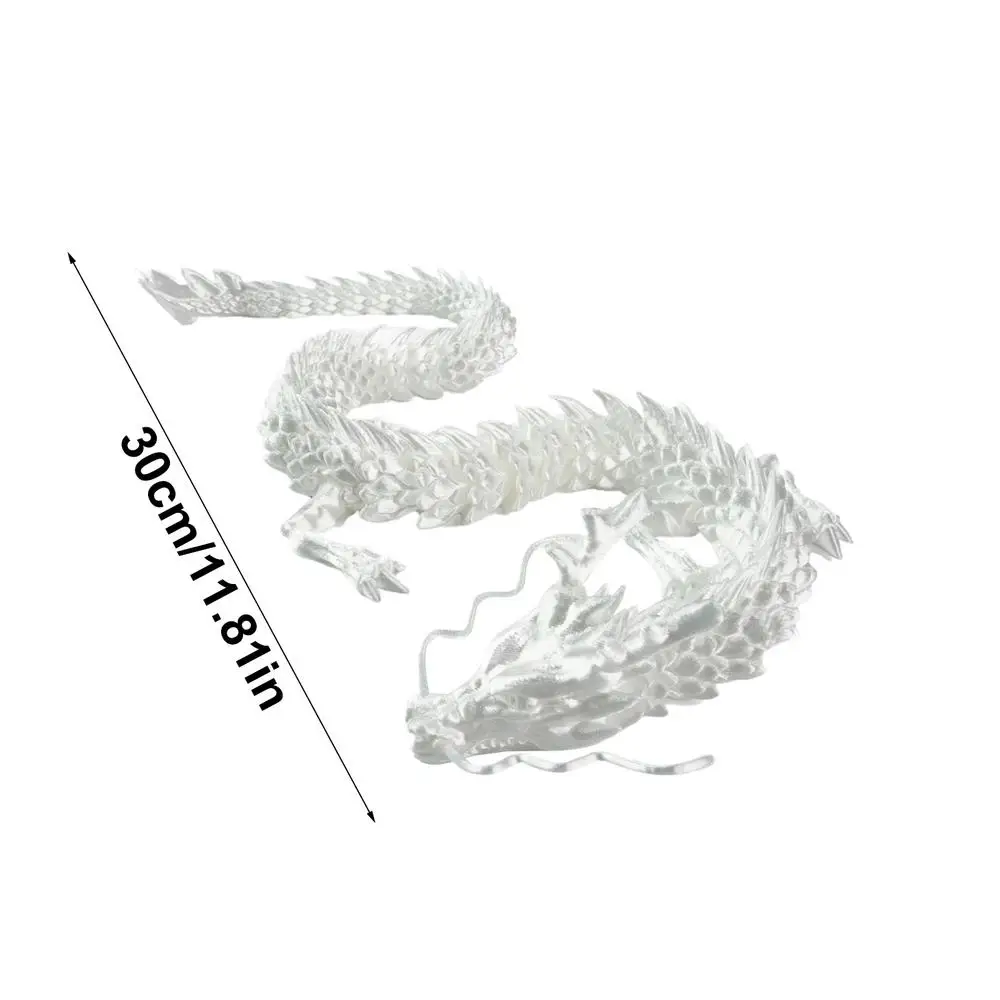 Produktbild von 3D -Gedruckter Drache 3D Drache Flexibler Artikulierter Drache, Poable Crystal Dragon Stress Relief Dragon Sammlerfigurenspielzeug Für Autodekoration Farbenfrohe 12 Zoll
