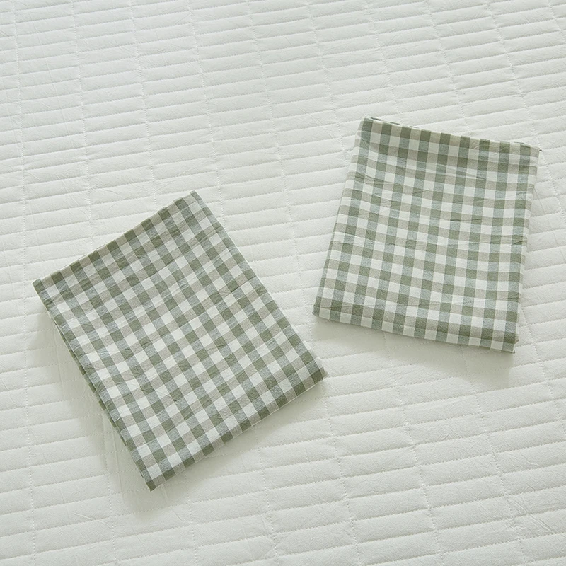 Pillowcase Envelope Style Plaid Couples Plain Ins 48x74cm 100% Pure Cotton Home Textile Household Bedroom Throw Pillow Case 6