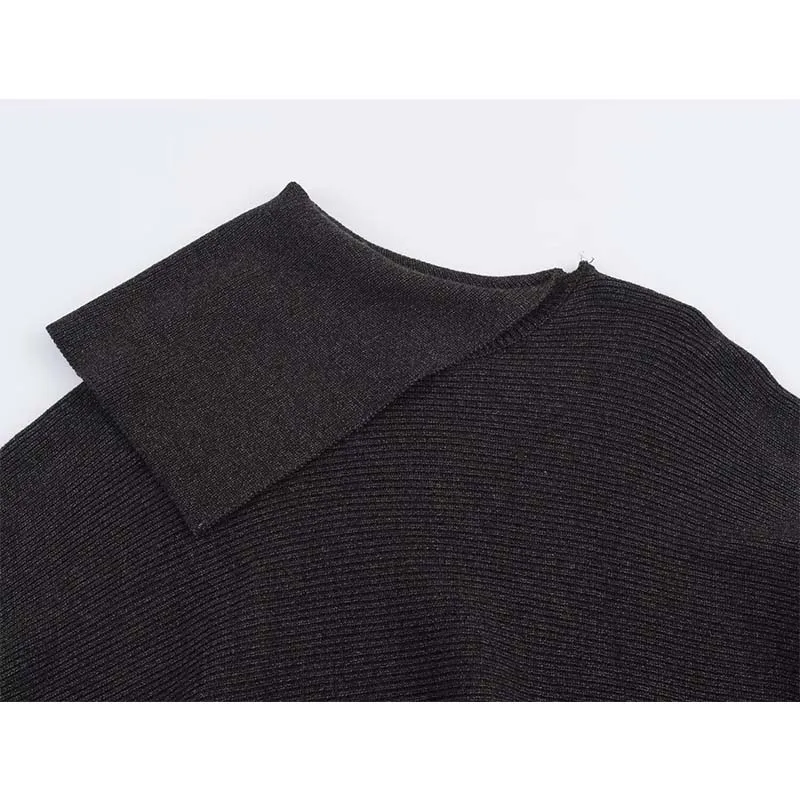 Chic Casual Knitted Cloak Jackets for Women 2025 Autumn Winter New In Cape Coat Jacket Asymmetric Streetwear Poncho Outerwear