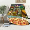 Cartoon Cool N-Ninja Blanket Plush Nap Sofa rug T-Turtles for Living Room Office T-TMNT-S Bedroom Birthday Home Travel Kid Gifts 1
