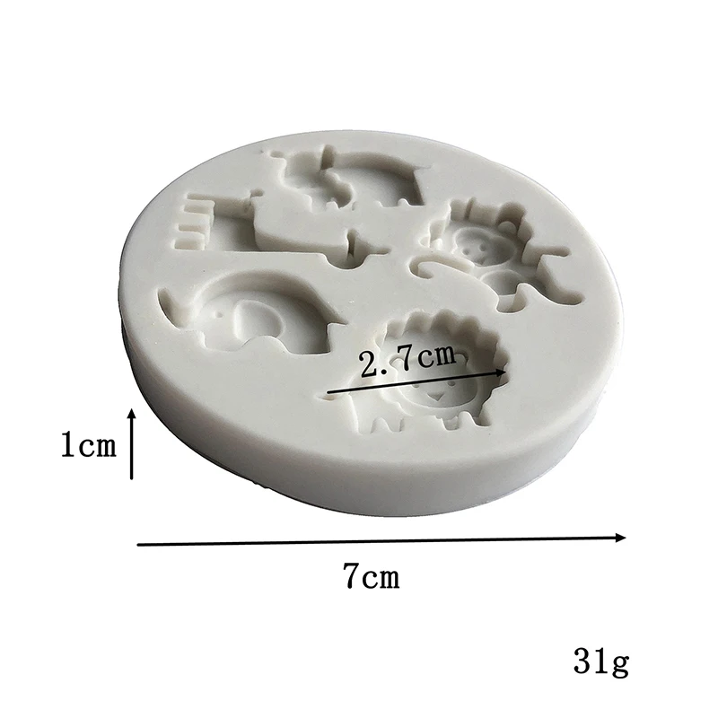 Lion Hippo Giraffe Elephant Shape Silicone Mold 1PC Small Animal Fondant Cake Decoration Chocolate Dry Pez Biscuit Baking Mold silicone mold baking mold