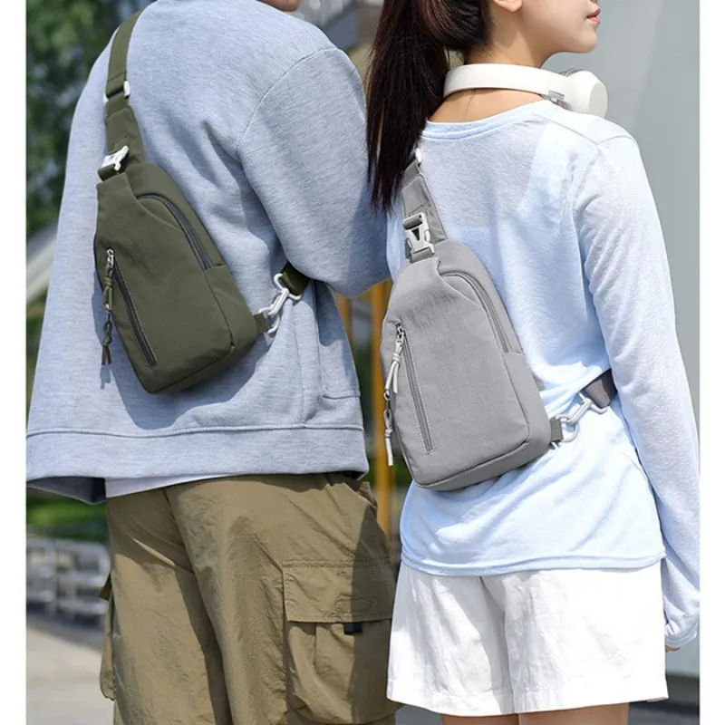 Men's Chest Bag Nylon Lightweight Waterproof Shoulder Bag Portable Sports Leisure Crossbody Bag For Women Multi-pocket Sling Bag