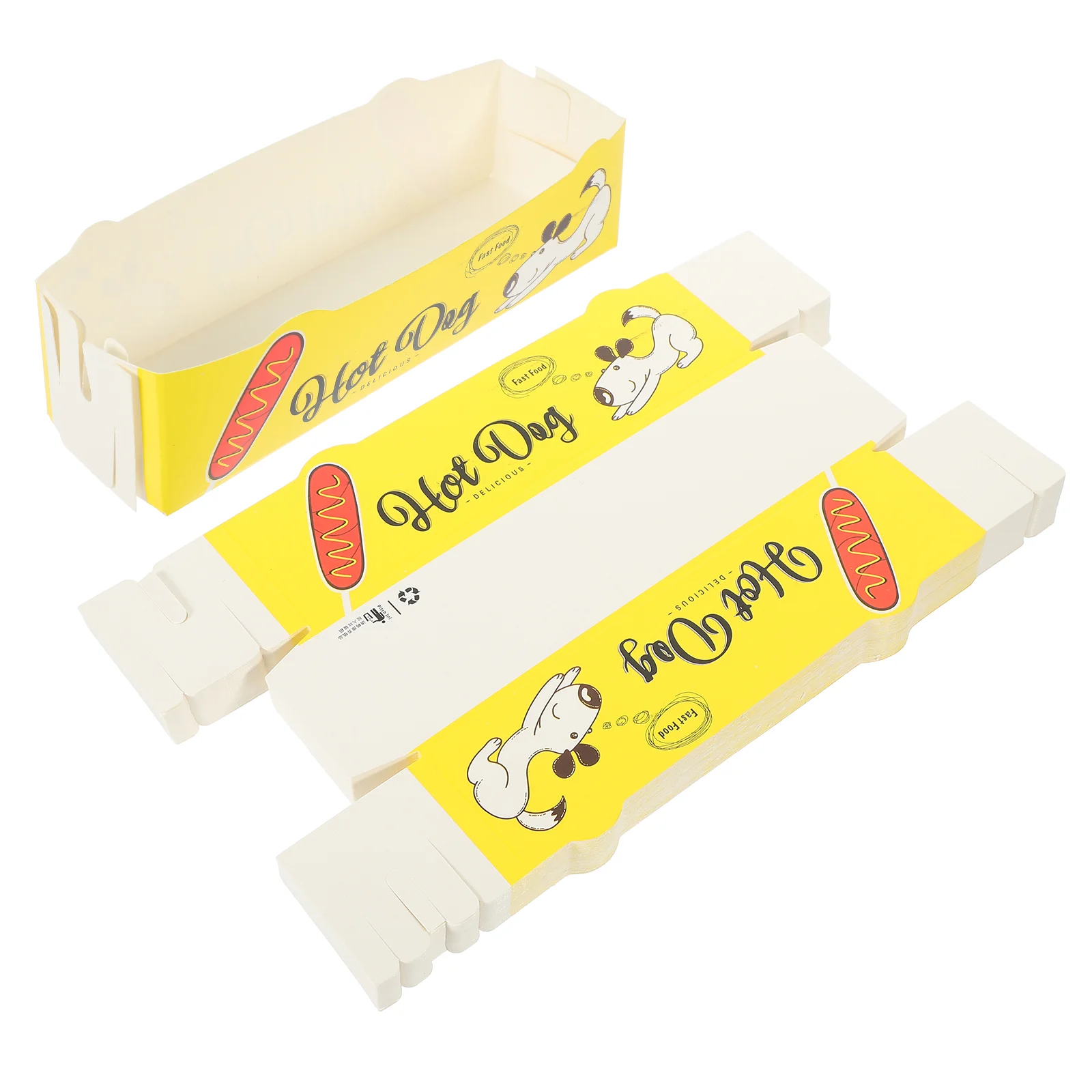 50 Pcs Paper Food Serving Tray Open Packing Pet Container Containers for Cheese