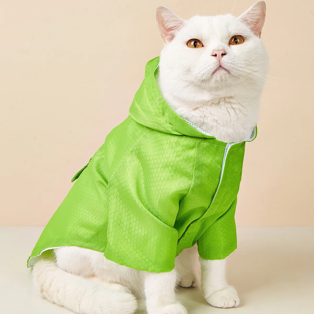 

New Hooded Waterproof Pet Raincoat Fashionable Solid Color Reflective Strips Cute Dog Raincoat Loose Pet Supplies Cat Clothing