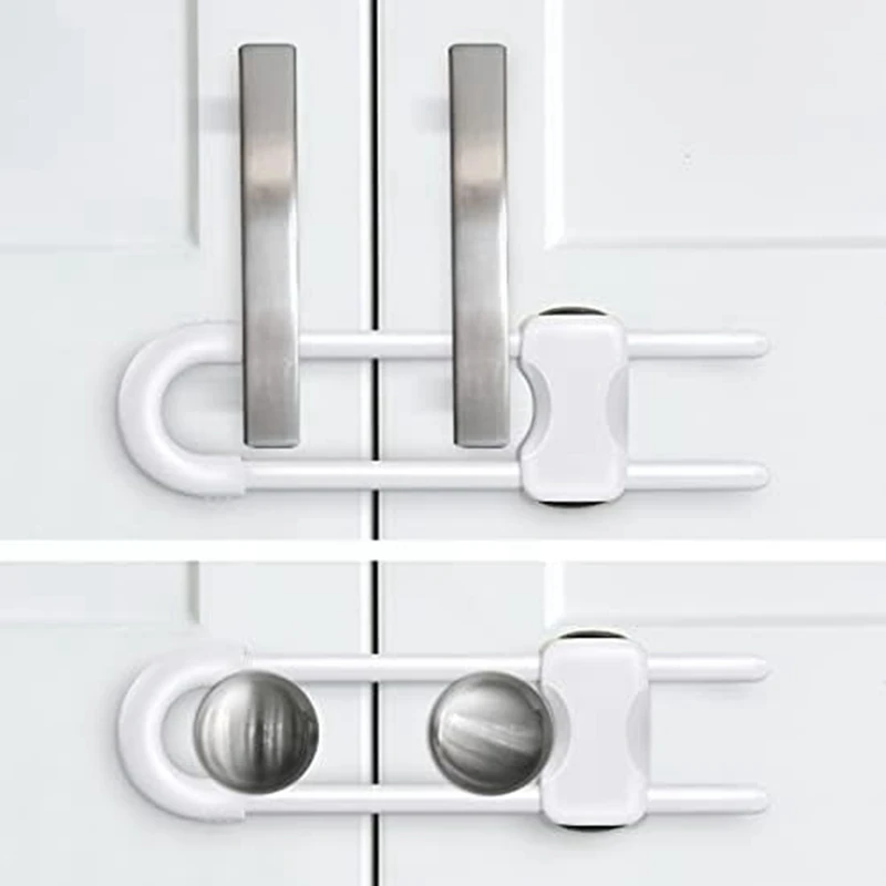 

Plastic Lock For Babies, U-Shaped Child Locks For Cabinets, Child Proof Cabinet Latches