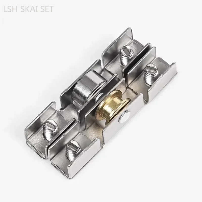Aluminum Alloy Window Pulley Sliding Door Window Wheel Glass Track Roller Furniture Hardware Accessories 10Pcs
