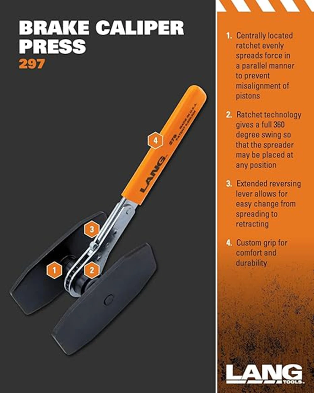 Lang Tools 279-5420 279 Brake Caliper Press