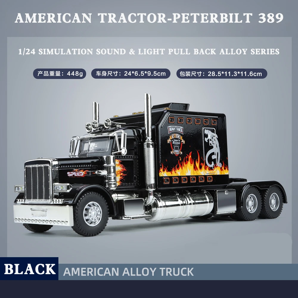 Peterbilt MODEL 389 トレーラーミニカー Amazon.com: New-Ray Peterbilt 389 with Hay and Farm Tractor