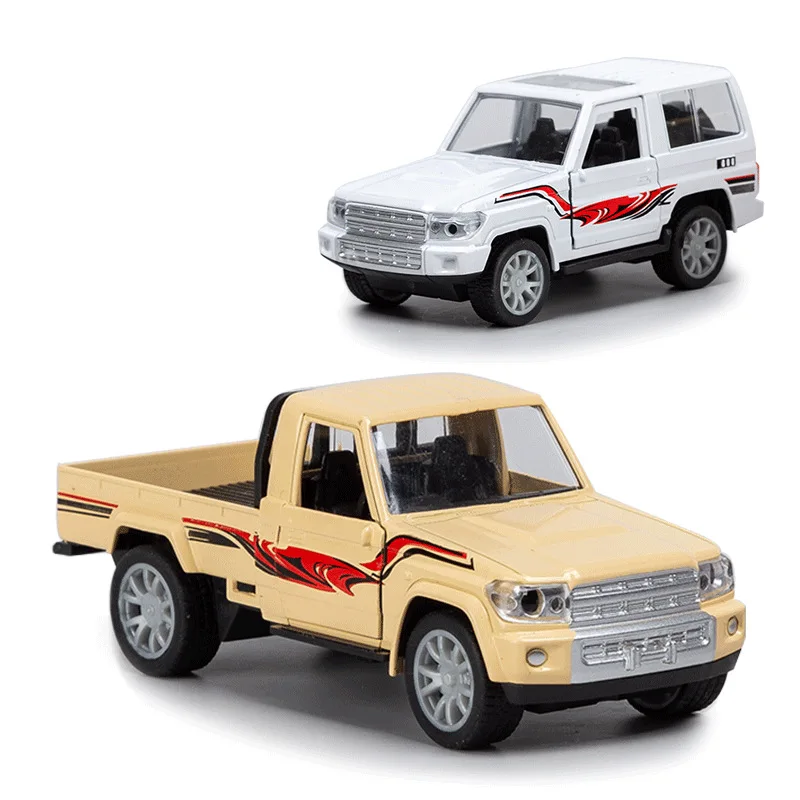 1:32 Pickup Truck Toy Car Model Pull Back Alloy Diecast & Toys Off-Road Vehicle Decoration Collection for Children Car Gift N001