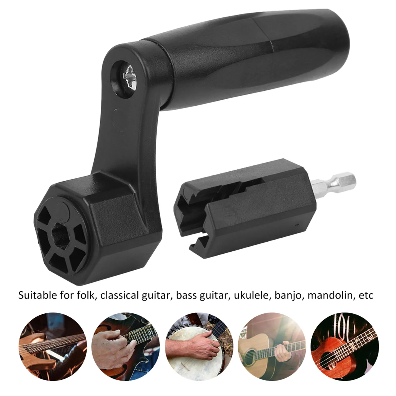 Practical Durable High Quality 2in1 Guitar String Winder Pegs Puller Multifunction Pegs Puller Remover Tool Guitar String Winder