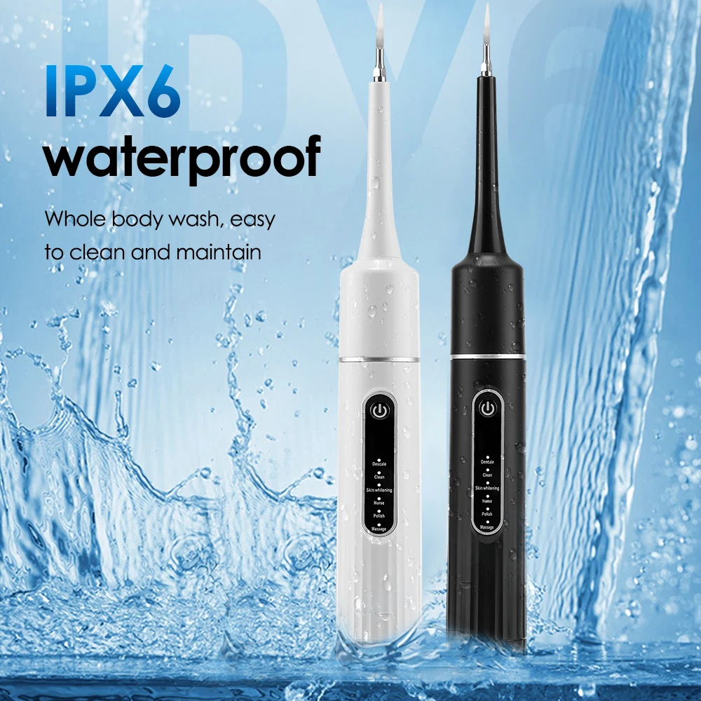 Electric Toothbrush Electric Toothbrush Portable Teeth Cleaner Tartar Remover 6 Gears Vibration Cleaning Whitening Teeth USB Charge for Oral Care