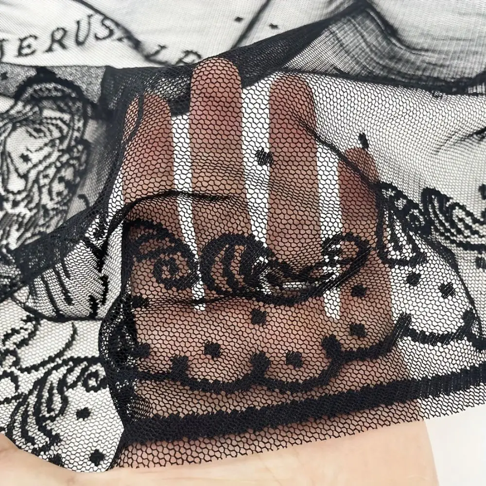 Polyester Lace Scarf for Women Thin Hair Accessory