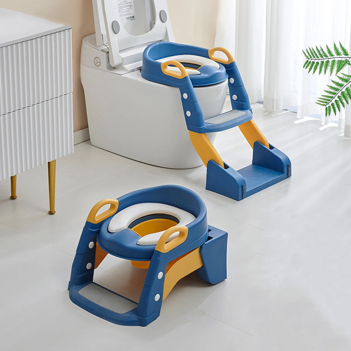 Children's toilet seat Step toilet for baby boys and girls auxiliary cushion stand step stool children's urine bucket 2
