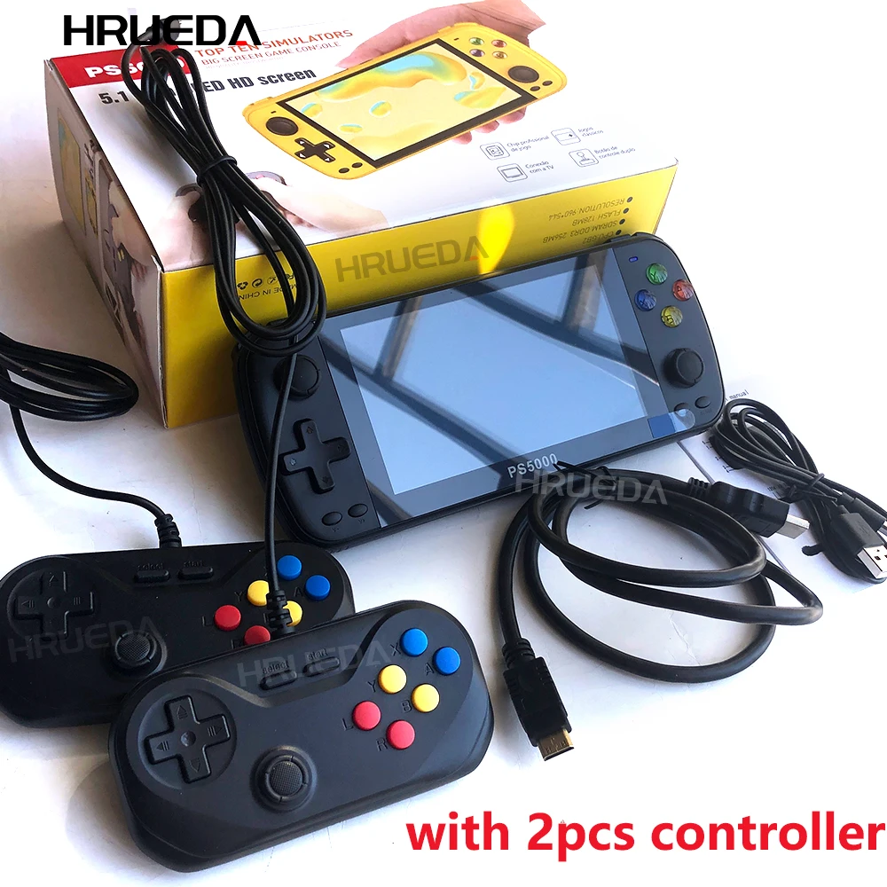 

Handheld Video Game Console Retro Video Game Console 5.1 Inch HD Screen Handheld Portable Game Console PS5000 Double Retro Game