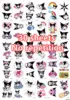 Sanrio Cartoon Characters Kuromi Hello Kitty Children Temporary Tattoos Cute Waterproof and Durable Color Tattoo Sticker Gifts 6