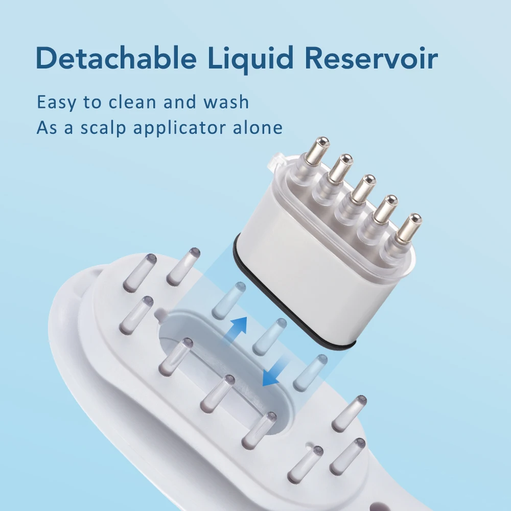 مشط تدليك كهربائي للعلاج بالضوء الأحمر والأزرق مضا...