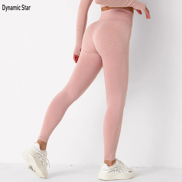 Dynamic Women's Slim Fit Pink Activewear Leggings