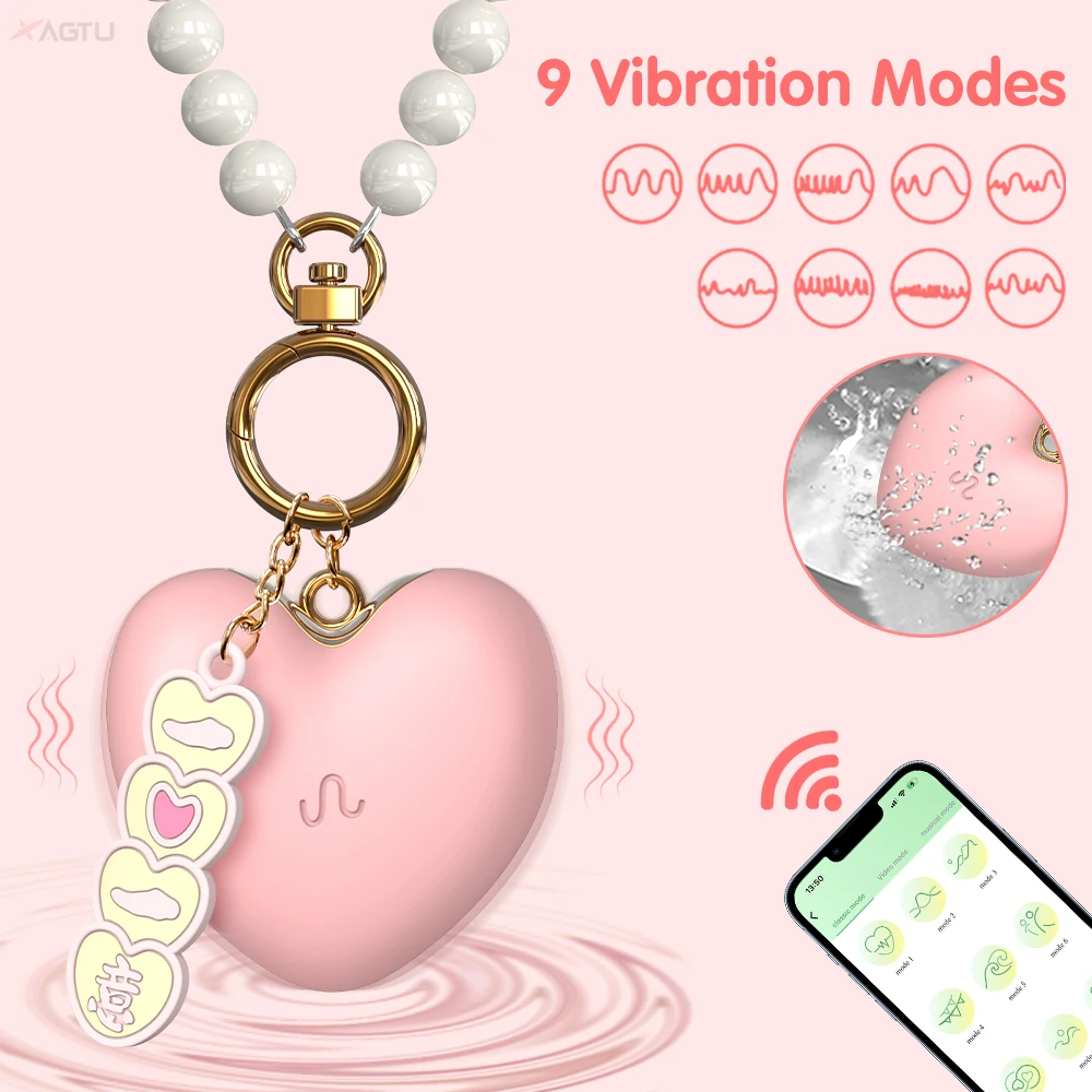 Portable Clitoris Stimulator APP Control Nipples Vibrator Female Masturbation Headwear Hangings Gift Sex Toy for Girlfriend