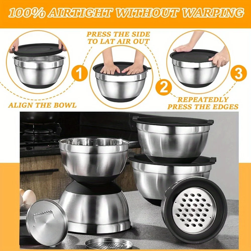 17-Piece Stainless Mixing Bowl Set 3