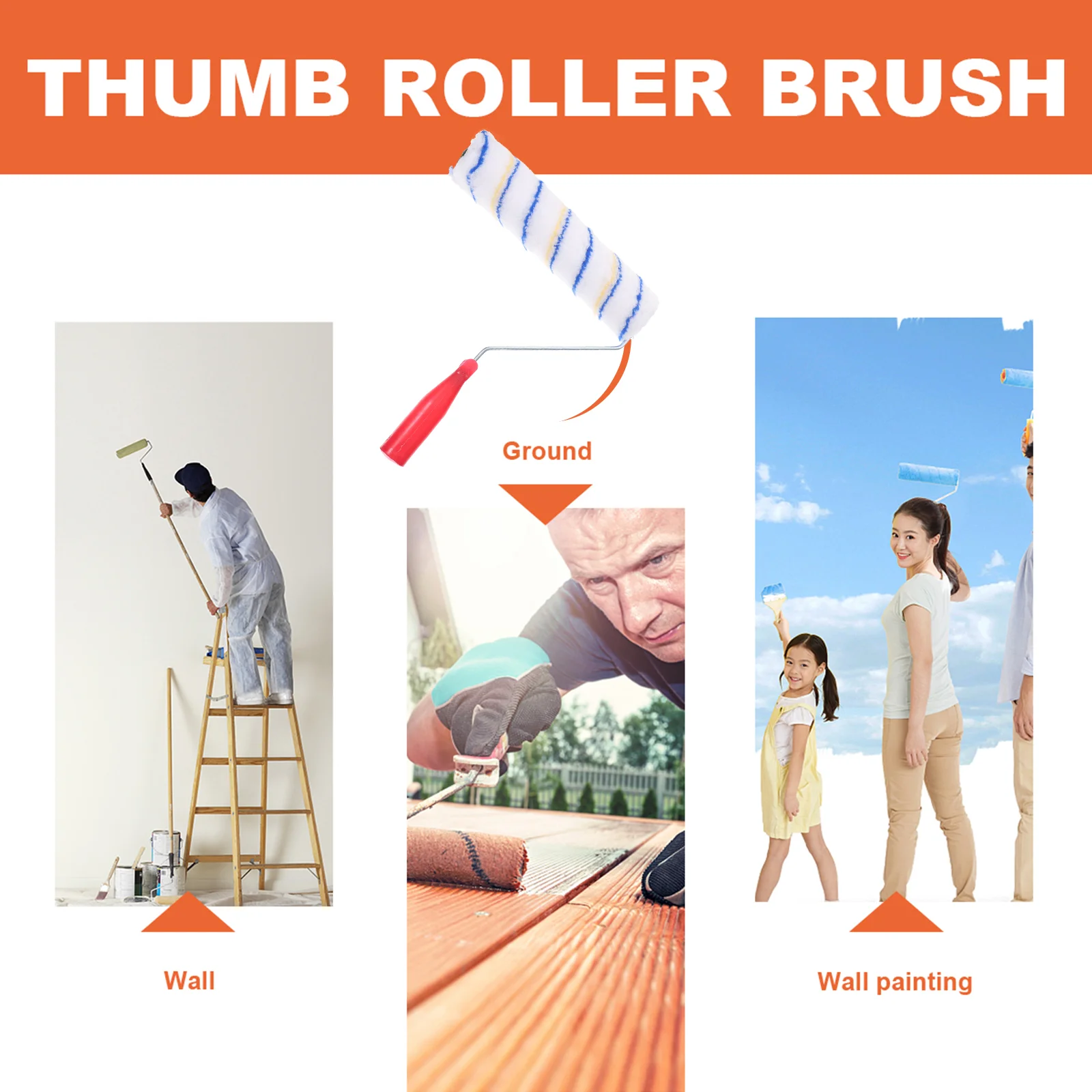 2pcs 300mm Roller Professional Handheld Wall Painting Tools Agriculture shelter paint roller brush