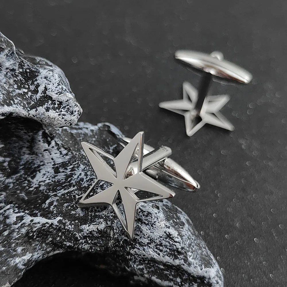 다윗의 별 커프링크스 육각별 커프링크스 이스라엘 유대교 보석 스테인리스 스틸 보석 남성용 선물 신앙 아버지의 날 선물