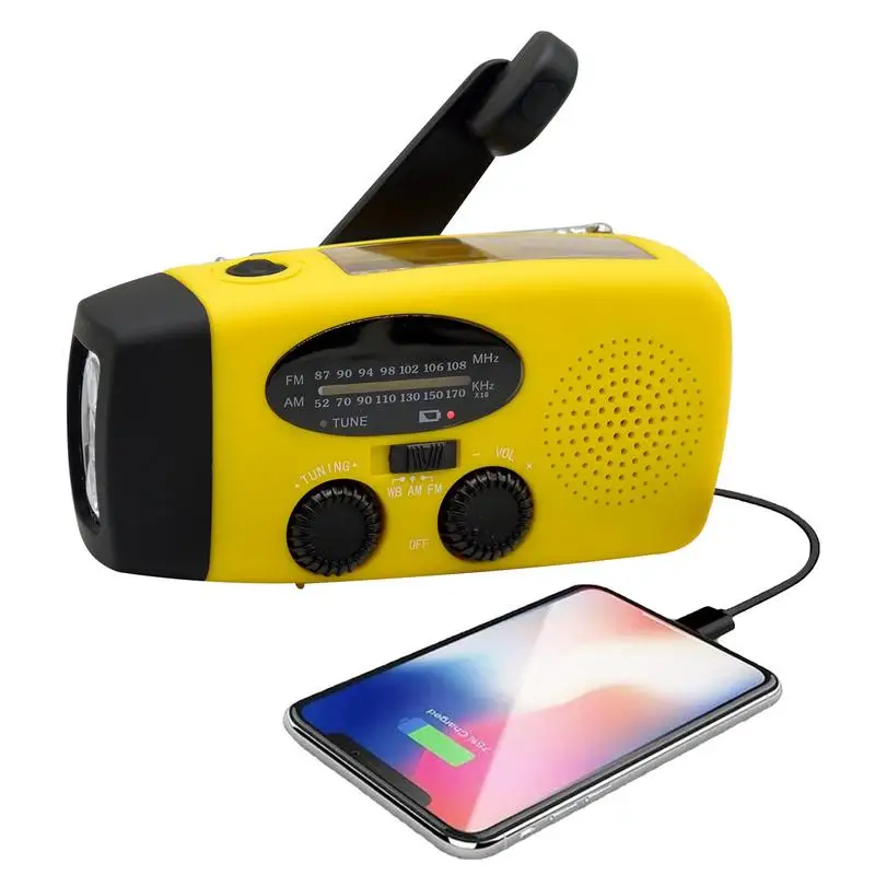 Radio Manivelle Solaire Noaa 40000 Mah Radio Météo D'Urgence à Manivelle – Solaire, 40 000 MAh, Lampe Torche, SOS Radio D'urgence Manivelle