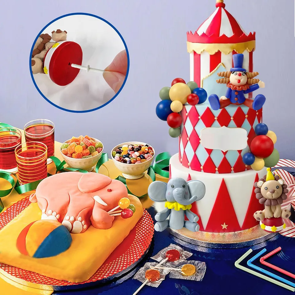 35 Decorazioni Per Torta A Tema Circo – Topper Per Cupcake Con Stuzzicadenti, Ideali Per Feste Bambini E Baby Shower