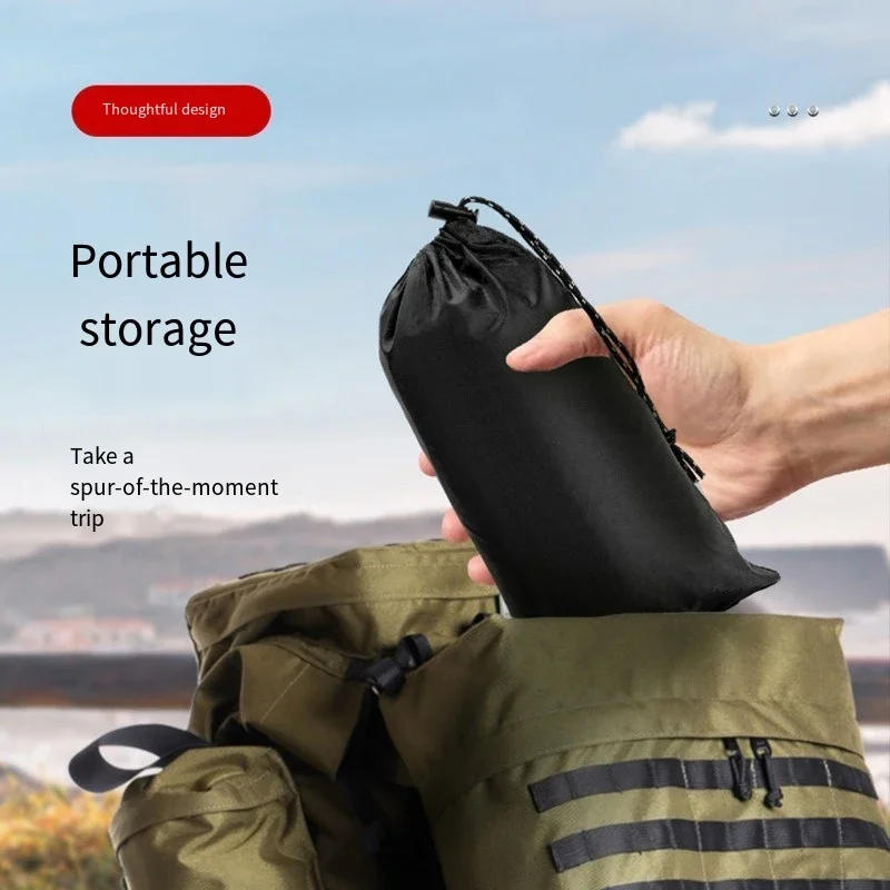 Outdoor 3 In 1 Military Raincoat Hooded Sleeve Waterproof Rain Poncho Motorcycle Rain Cover Camping Hiking Travel Rainwear Tent 4