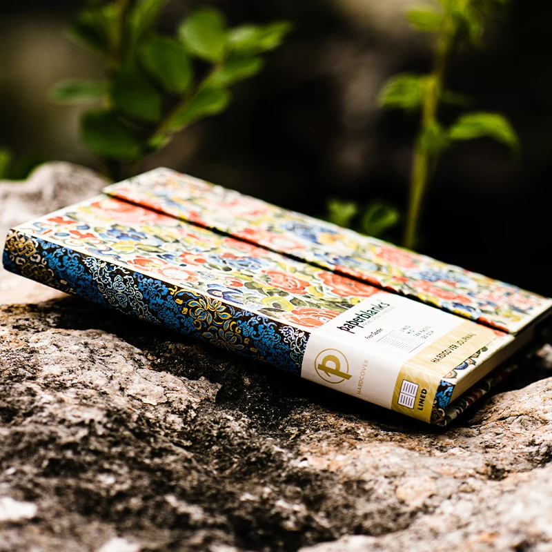 Paperblanks 북경 오페라 노트 - 대학생을 위한 빈티지 중국 스타일 일기 수 놓은 꽃 디자인 예술 저널