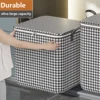 Large Capacity Clothes Storage Bag Foldable Blanket Storage Box with Zipper and Handle Portable Dustproof Bedding Organizer 3