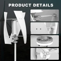 Éolienne à axe vertical 2000W 2KW 12V 24V 48V, générateur éolien certifié CE, énergie gratuite, démarrage à basse vitesse, hors réseau pour usage domestique 2