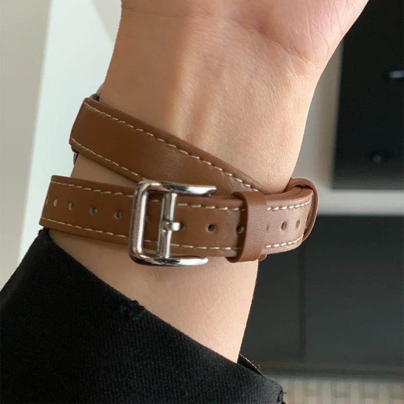 Single Tour Swift Leather Strap For Apple Watch Band 44mm 49mm 45mm 41mm  40mm 42mm Correa Bracelet Iwatch Series 7 Ultra 8 3 Se - Watchbands -  AliExpress