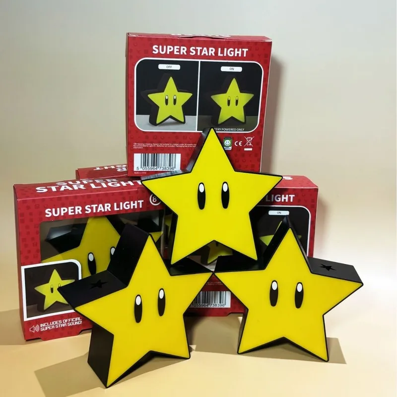 Super Star LED Cartoon Figure Night Light with USB Charging and Sound - Perfect Gift for Kids and Wholesale Orders