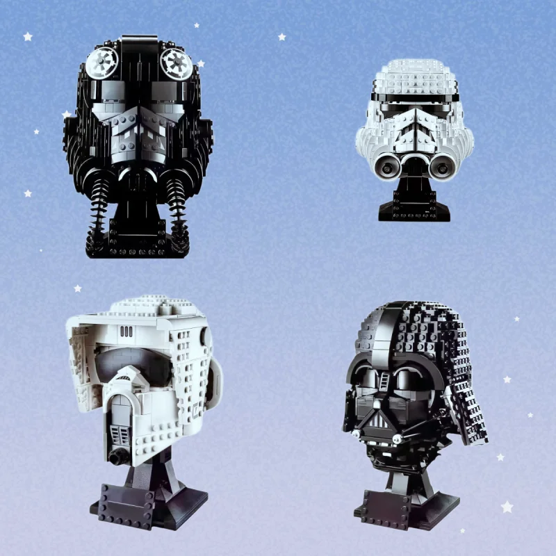 재고 있음 창의적인 수집용 장난감 파일럿 헬멧 MOC 75276 75274 75304 빌딩 블록 생일 크리스마스 선물