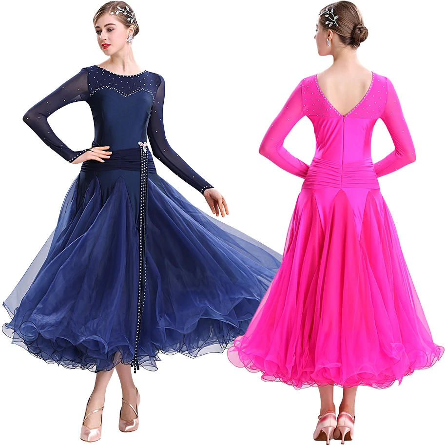 Vestido De Baile De Sal n Para Mujer Traje De Actuaci n De Competici n 