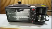 Kitchen appliances 600ml coffee cup frying pan 9L Toaster Oven Multifunction breakfast machine 3 in 1 Breakfast sandwich maker 2