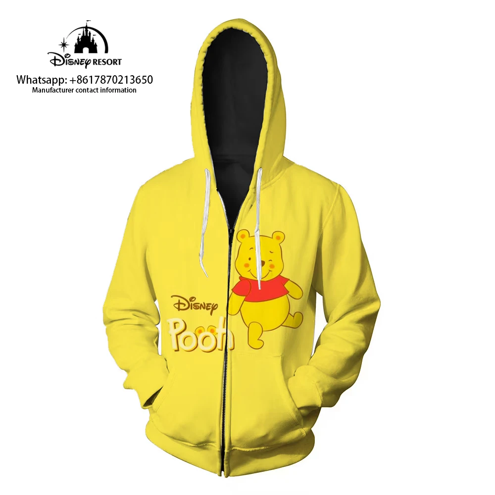 

2023 New Disney Winnie the Pooh 3D Cute Kawaii Sweater Women's Round Neck Long Sleeve Korean Version Sweater Y2K