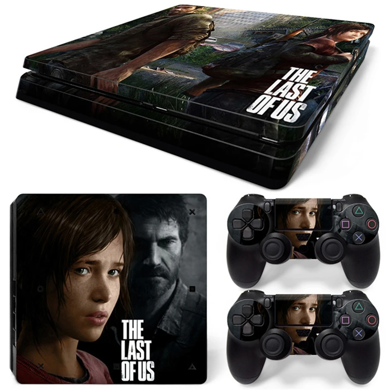 LAST OF US PS4 Slim Skin Sticker Decal Cover for ps4 slim Console and 2 Controllers skin Vinyl slim sticker Decal 