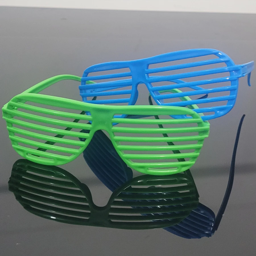 30/60 pcs Dress-Up Party Glasses Neon Shutter Sunglass for 80s 90s