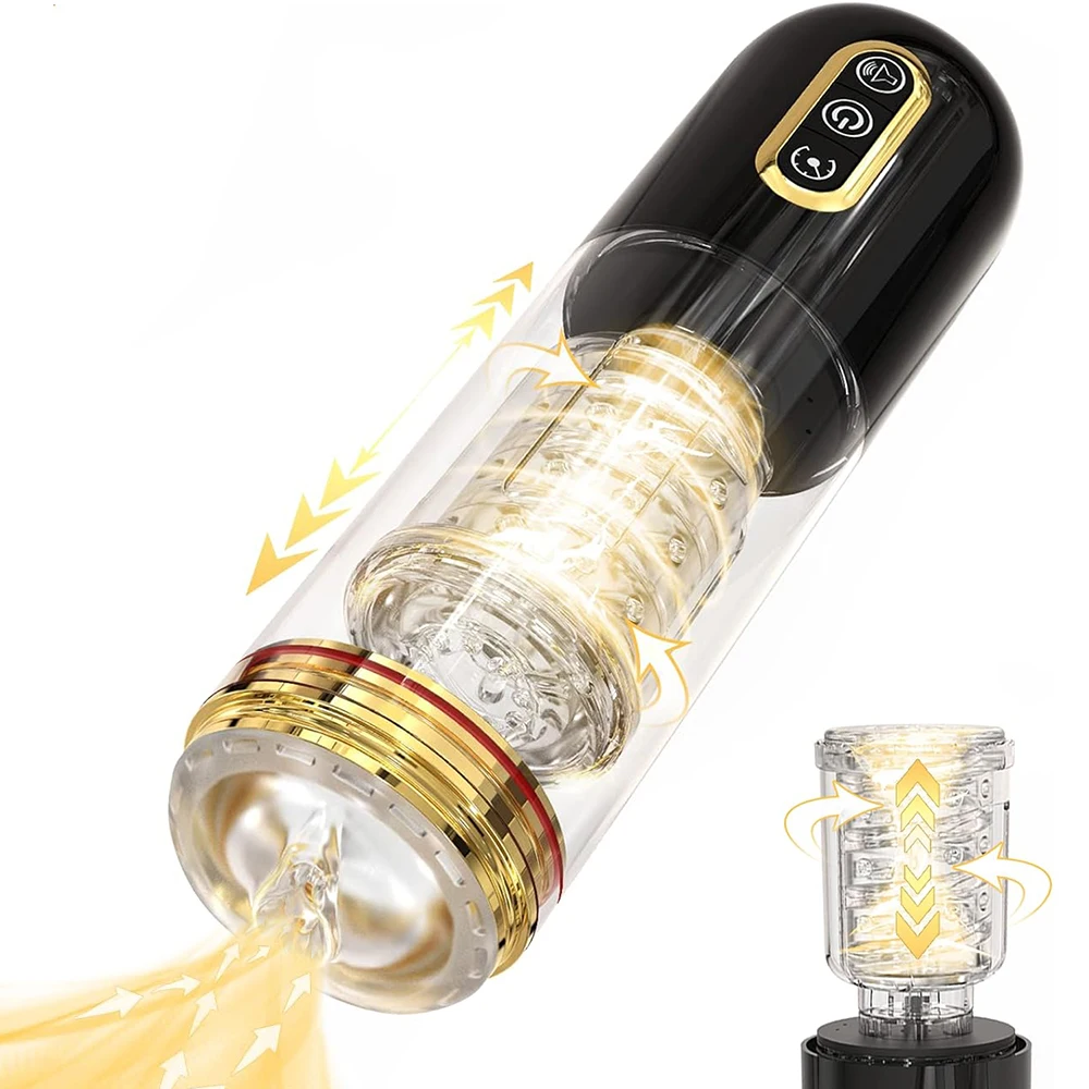 Male Masturbator Automatic Sucking Telescopic Thrusting Rotation Vacuum Penis Pump