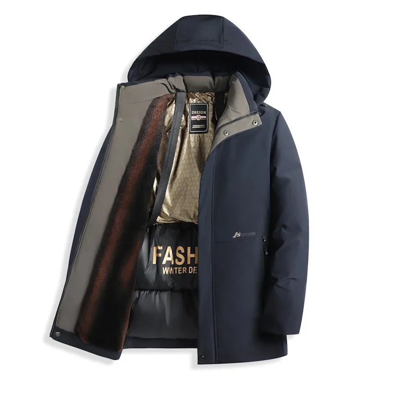 Men's Winter Cotton-Padded Casual Hooded Jacket Lightweight Loose Parkas