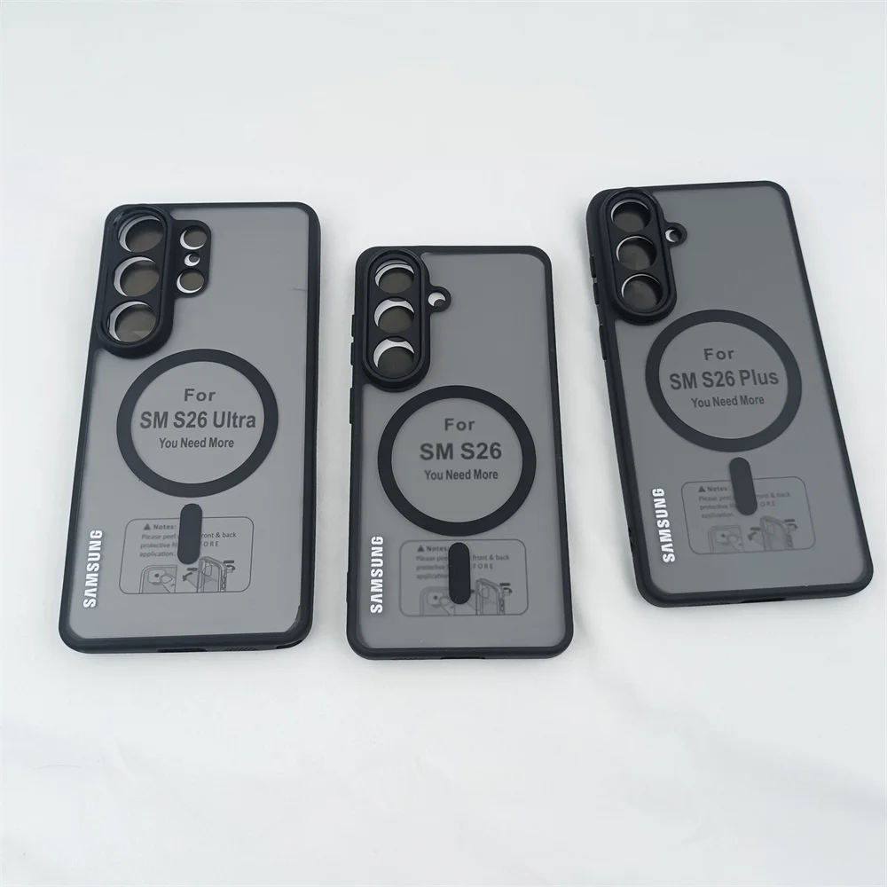 Luxury Shockproof Matte Clear Magnetic Case with Magsafe Wireless Charging