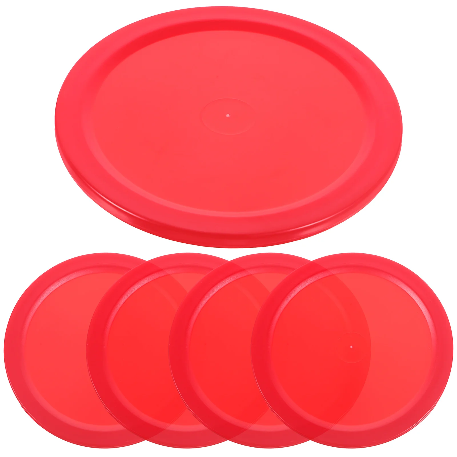 5 Pcs Air Hockey Game Supplies Pucks Table Accessories Plastic Equipment Replacement Round air hockey parts game accessories component toys table supplies abs pushers pucks