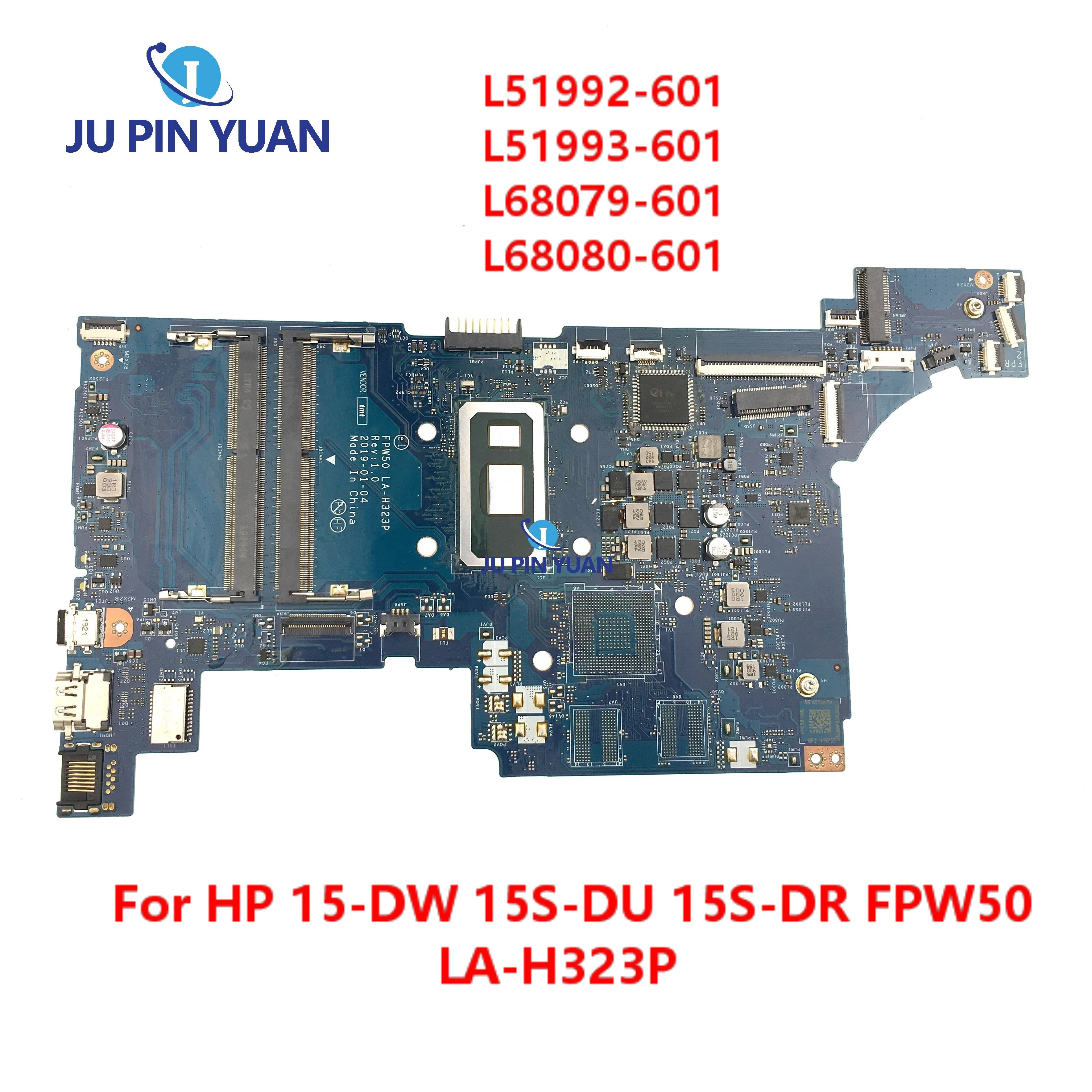 

L68079-601 L68080-601 For HP 15-DW 15S-DU 15S-DR Laptop Motherboard FPW50 LA-H323P L51992-601 51993-601 L68079-601 Tested