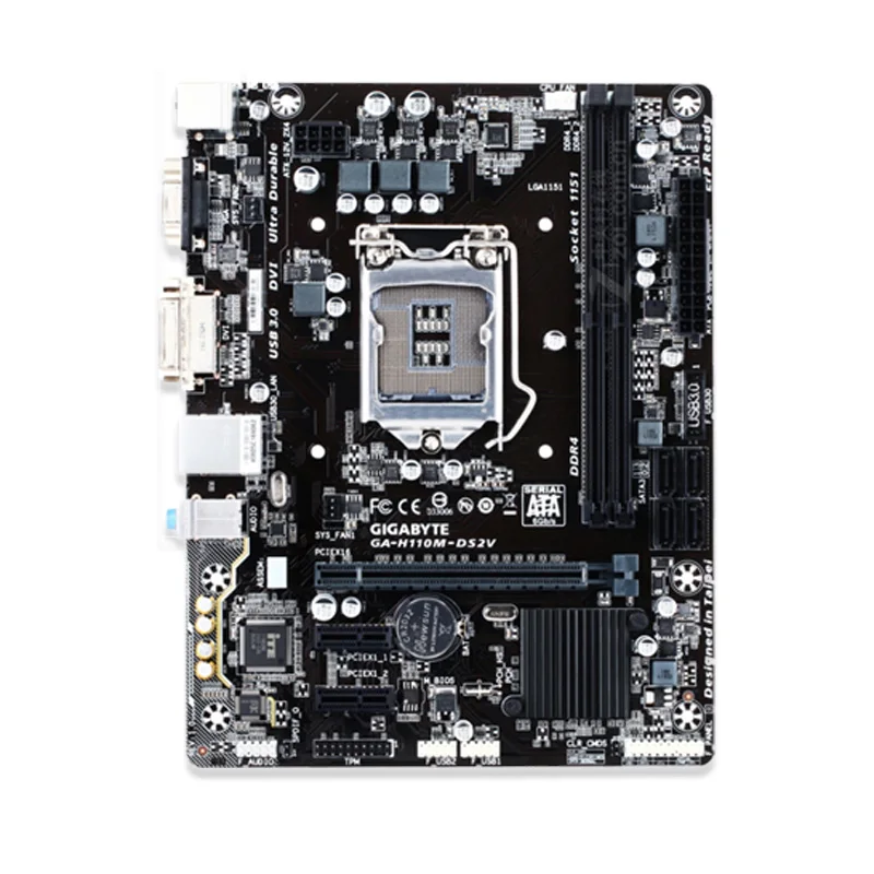 cheap pc motherboard LGA 1151 H110M Motherboard 1151 H110M-DS2V H110M PRO-A Mainboard CPU Support Intel 6th-Gen i7 i5 i3 CPU 32GB 1151 DDR4 H110 top motherboard for pc