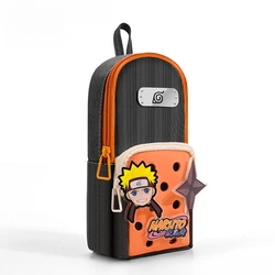 NARUTO Anime Canvas Pencil Case - Large Capacity Cosplay Stationery Bag (E)