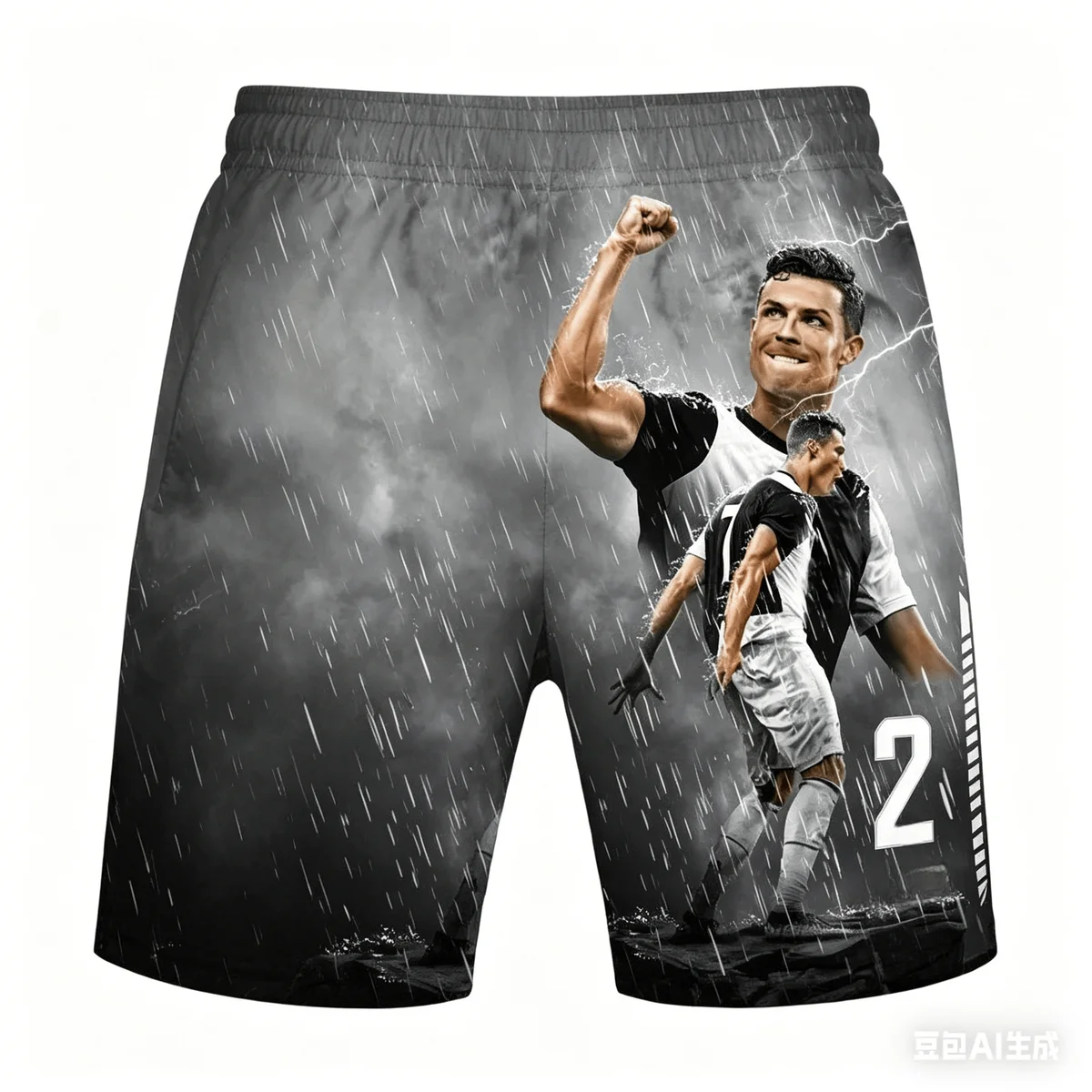 Football King Cristiano Ronaldo No. 7 Legendary Shorts! Must-have Sports and Casual Pants for Adult and Child Fans — view 2