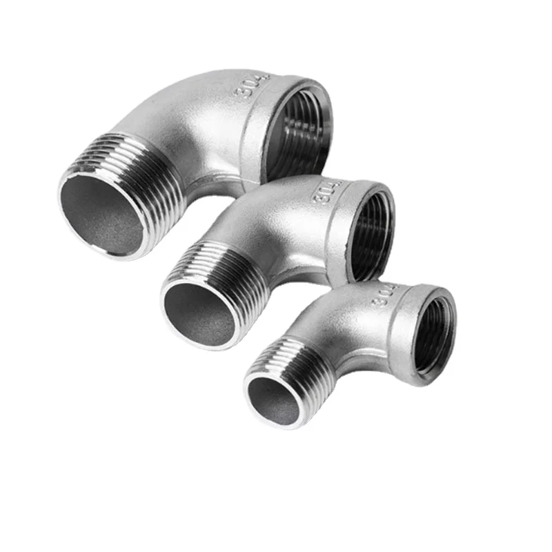 

1/8" 1/4" 3/8" 1/2" 3/4" 1" BSP Female To Male Thread 304 Stainless Steel 90 Degree Elbow Pipe Fitting Connector Coupler Adapter