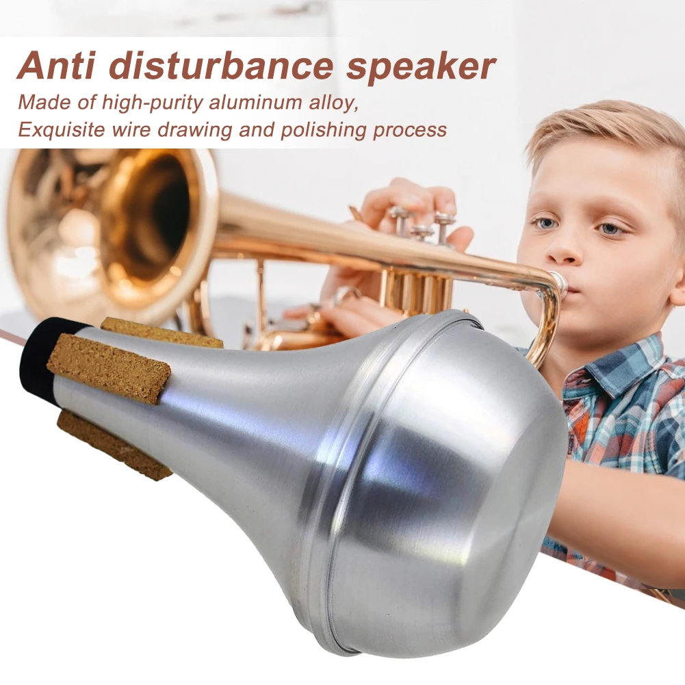 Trumpet Straight Mute Cork Aluminum Bottom Trumpet Mute Straight Practice For Stage Performance And Practice Purpose